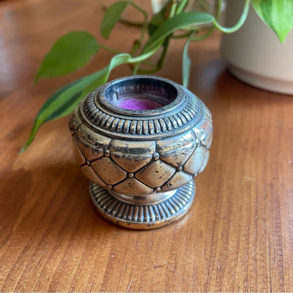 Ronson Gloria Silver Plated Table Lighter - Quilted Design - Art Deco -BASE ONLY